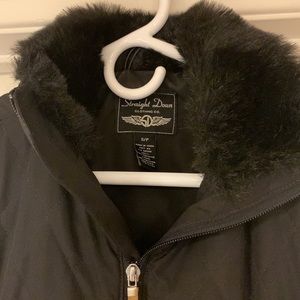 Straight down faux fir golf vest-womens